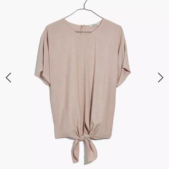 Madewell Button-Back Tie Tee in Stripe Size Small - Picture 8 of 10